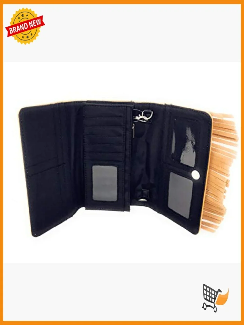 Western Concealed Carry Fringe Concho Hobo Shoulder Bag With Wallet